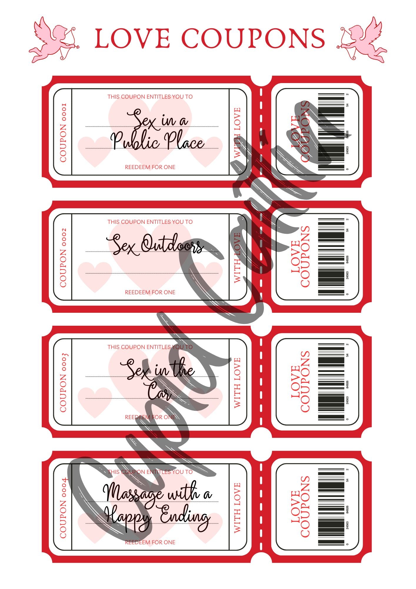 Sexy Love Coupons