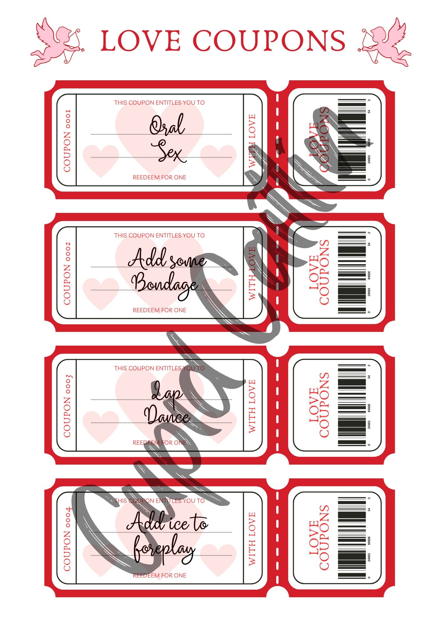 Sexy Love Coupons
