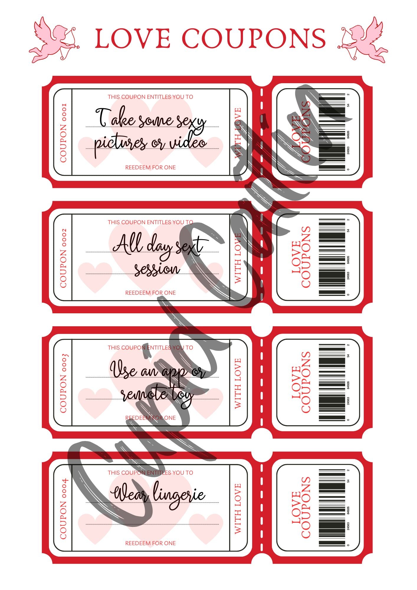 Sexy Love Coupons