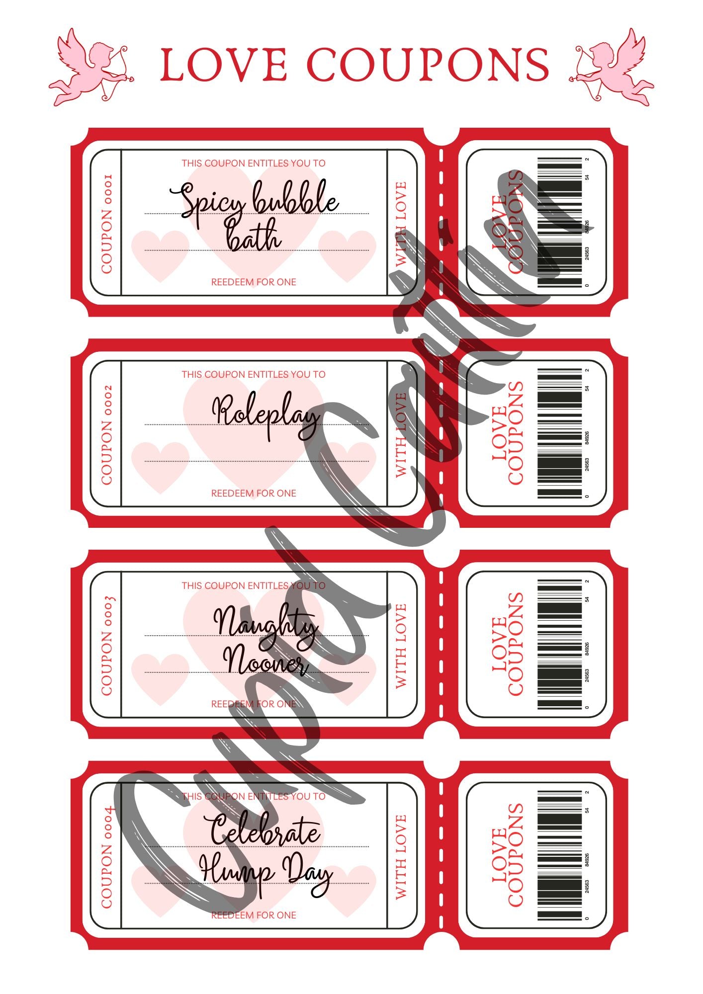 Sexy Love Coupons